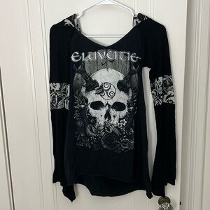 Eluveitie altered hooded long sleeve top women’s size M/L